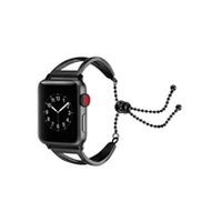 Apple Watch 42/ 44Mm Metāla Rokassprādze ar Ķēdi Melna