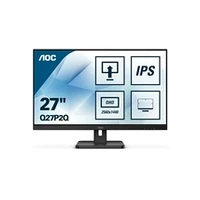 Lcd Monitor Aoc Q27P2Q 27Quot Panel Ips 2560X1440 169 75Hz 4 ms Speakers Swivel Pivot Height adjustable Tilt Colour Black