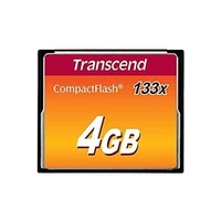 Transcend Memory Compact Flash 4Gb/Slc Ts4Gcf133