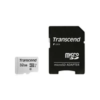 Transcend Memory Micro Sdhc 32Gb W/Adapt/C10 Ts32Gusd300S-A