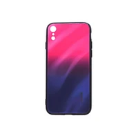 Evelatus iPhone Xr Water Ripple Gradient Color Anti-Explosion Tempered Glass Case Apple Pink-Purple
