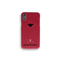 Vixfox Card Slot Back Shell for Iphone X/Xs ruby red