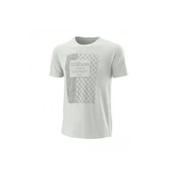 Wilson men apparel M Equip Eco Cottontee-Slimfit Faded Blanc
