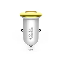 Devia Mushroom series car charger Qc3.0-18W gold