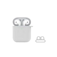 Crystal Series Devia Naked Silicone Case Suit For Airpods With loophole White Clear