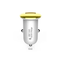 Devia Mushroom series car charger Qc3.0-18W gold
