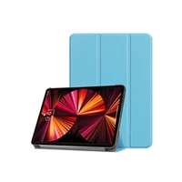 Ilike Tri-Fold Plāns Eko-Ādas Statīva Maks Samsung Galaxy Tab A 10.1AposApos T510 / T515 2019 Debesu zila