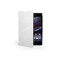 Sony Xperia Z1 Leather Book Cover Case White maks