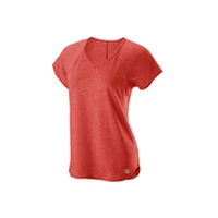 W women apparel Training V-Neck Tee Hot Coral Heather