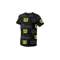 Wilson jr apparel Zēnu T-Krekls All Over Logo Tech Tee Black