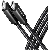 Axagon Data and charging Usb 480Mbps cable length 3 m. Pd 240W, 5A. Black braided.  Bucm2-Cm30Ab