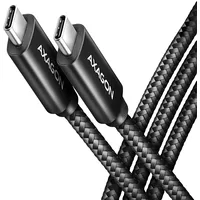 Axagon Data and charging Usb 480Mbps cable length 2.5 m. Pd 240W, 5A. Black braided.  Bucm2-Cm25Ab 8595247907424