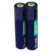 Baterijas Trust Usb-C Rechargeable Aaa Batteries 2Pack  25585 8713439255850