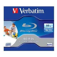 Bd-R Dl 50Gb/6X Blu-Raydisc Jewel printable Verbatim  Vrb43735