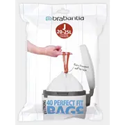 Brabantia atkritumu tvertņu maisiņi,20-25 l, J, 40 gab  115608 8710755115608