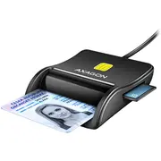 Compact desktop Usb contact Smart/Id  Sd/Microsd/Sim card reader with long Usb-A cable. Cre-Sm3Sd 8595247906922