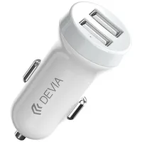 Devia Smart series car charger suit for Lightning 5V3.1A,2Usb white  T-Mlx37519 6938595326905