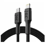 Green Cell Gc Power Stream Usb Type-C Male - Lightning 1M Mfi Black  Kabgc07 5903317227762