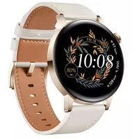 Huawei Watch Gt 3 42Mm Rosegold With White Leather Strap  55027150