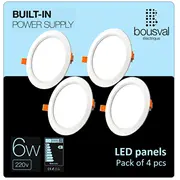 Komplekts 4 gabali apaļas formas Led paneļi 6W 4000K 118X29Mm ar iebūvētu vadības bloku  Dwn-6Nw-Set-4 3100000776237