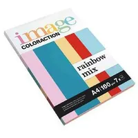 Krāsains papīrs Image C. Rainbow Mix A4 160G/M2,  7X10 lapas Dc608003