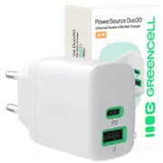 Lādētājs Greencell Powersource Duo30 30W White  Charb-Gc-30Ac-W 5904326375932