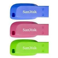 Sandisk Cruzer Blade Usb Flash Drive 3-Pack - 16Gb, Ean 619659153755  Sdcz50C-016G-B46T