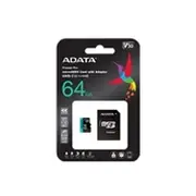 Memory Micro Sdxc 64Gb W/Adap./Ausdx64Gui3V30Sa2-Ra1 Adata  Ausdx64Gui3V30Sa2-Ra1 4710273771328