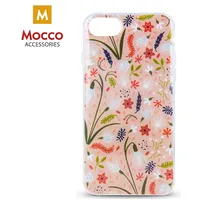 Mocco Spring Case Silikona Apvalks Priekš Samsung A750 Galaxy A7 2018 Rozā  Balta Sniegputenī Mc-Tr-Lily-A750-Piwh 4752168063453