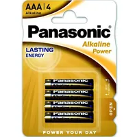 Panasonic Lr03-4Bb Alkaline Power Aaa Lr03 Blistera Iepakojumā 4Gb.  Panlr03B4 5410853039334