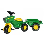 Pedāļu traktors riteņis ar piekabi Rolly Trac John Deere 2,5-5 gadiem Vācija 052769 