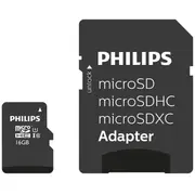 Philips Microsdhc 16Gb class 10/Uhs 1  Adapter Fm16Mp45B 8719274669074