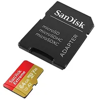 Sandisk Extreme 64Gb microSDXC  Adapter Sdsqxah-064G-Gn6Aa 619659193386