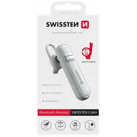 Swissten Caller Bluetooth 5.0 Handsfree Austiņa ar Funkciju Multipoint / Cvc noise reduction  Sw-Caller-W 8595217476332