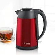 Tējkanna Bosch  Kettle Designline Twk3P424 Electric, 2400 W, 1.7 L, Stainless steel, 360 rotational base, Red 4242005188055