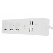 Tellur Wifi Power Strip, 3 Outlets, 4Usb 4A, 2200W, 10A, 1.8M  T-Mlx40881 5949087927259