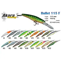 Vobleris Akara Bullet 115 F 16 g, mm, krāsa A107, iep. 1 gab.  B115F-A107