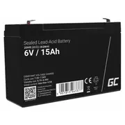 6V 15Ah akumulators  Agm Vrla 6 Volti, 15 ampērstundas Ah Klemmes tips T1 4.75Mm Csb-615 Agm40 5907813963377
