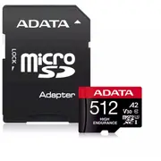 Adata Ausdx512Gui3V30Sha2Ra1 Microsdxc Class 10 Atmiņas karte 512Gb  Ausdx512Gui3V30Sha2-Ra1 4711085944092