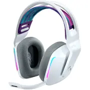 Bezvadu Rgb spēļu austiņas Logitech G G733 Lightspeed  apkausējošas, 20 m darbības rādiuss, 2020 000 Hz, 278 g, baltas, ar galvas loku 981-000883 5099206089532