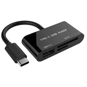 Gembird Card Reader Usb Type-C Sdxc Sd Micro-Sd 2.0 Female  Uhb-Cr3-02 8716309100793