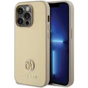 Guess Strass Metal Logo Back Case Aizsargapvalks Priekš Apple iPhone 15 Pro  Guhcp15Lps4Dgpd 3666339151027