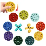 Izglītojoša rotaļlieta Reizinašana/Dalīšana Math Fidget Spinner, 9Gab. R144242 