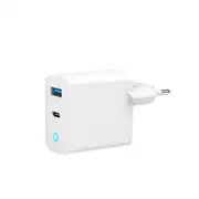 Lādētājs Gembird 2-Port 65W Gan Usb Fast Charger Led White  Ta-Uc-Pdqc65L-W-01