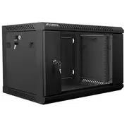 Lanberg wall mounted 19 rack cabinet 6U 600X450 black wf01-6406-10b  Wf01-6406-10B 5901969403053 Szalaewis0038
