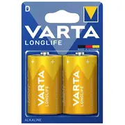 Lr20/D baterijas Varta Longlife Alkaline Mn1300/4120 iepakojumā 2 gb.  Batd.alk.vl2 3100000594039