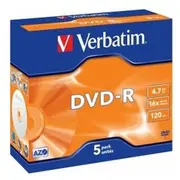 Matricas Dvd-R Azo Verbatim 4.7Gb 16X 5 Pack Jewel  43519V 023942435181