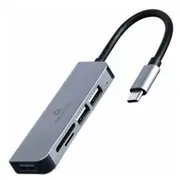 Usb Centrmezgls Gembird Type-C 3-Port with Card Reader  Uhb-Cm-Cru3P1U2P2-01 8716309124232