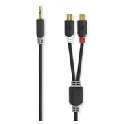Adapteris Nedis 3.5Mm M - 2X Rca F 0.2M  Cabw22250At02 5412810265077