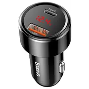 Automašīnas 45W lādētājs ar displeju  Usb un Usb-C Type-C pieslēgvietu Ccmlc20C-01 Eb1750106075 6953156293182